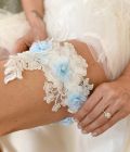 Svatební Podvazek HORTENZIE “Něco Modrého”
